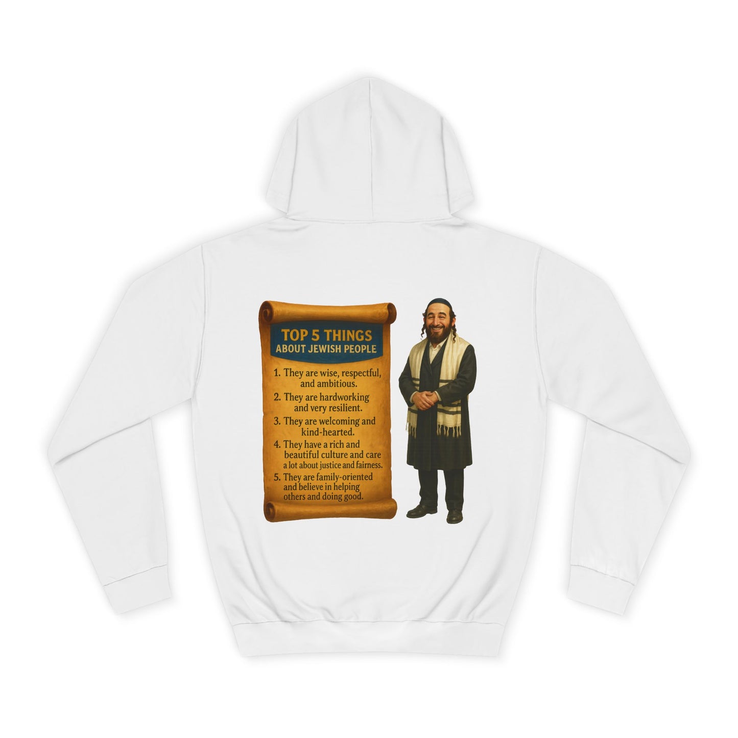 A Friendly Unisex Hoodie with Jewish Pride Design (JEWISH)