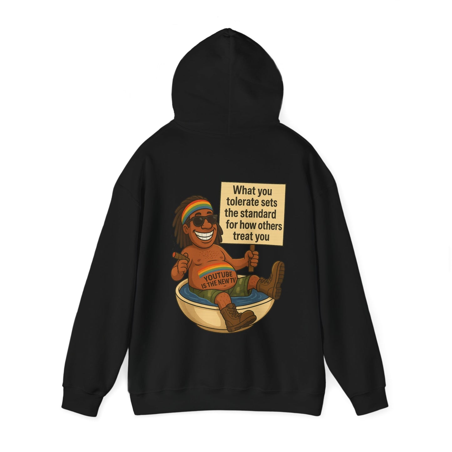 Inspirational Unisex Hoodie - "What You Tolerate Sets the Standard"