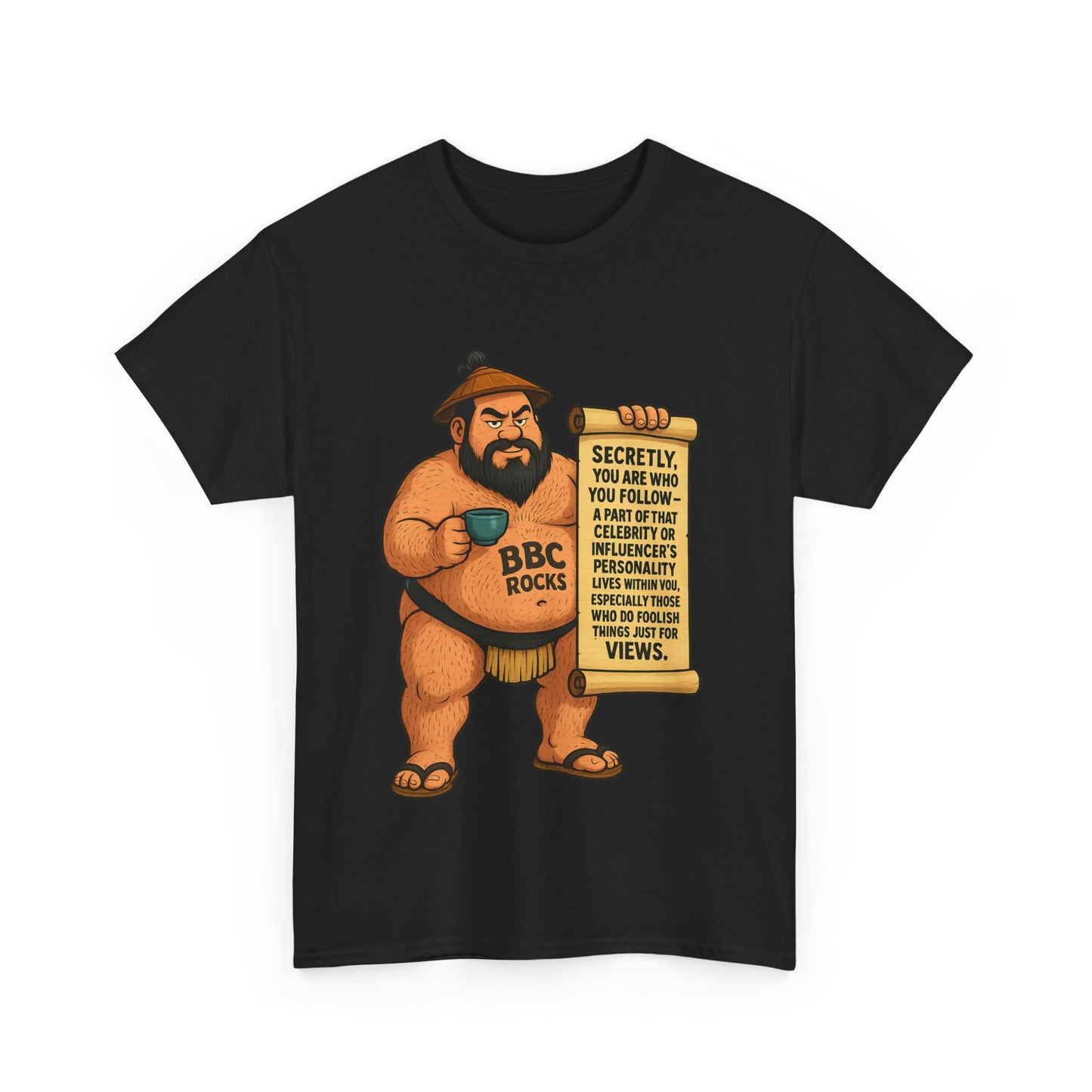 Funny Unisex Tshirt Heavy Cotton Tee - `CAREFUL WHO YOU FOLLOW'