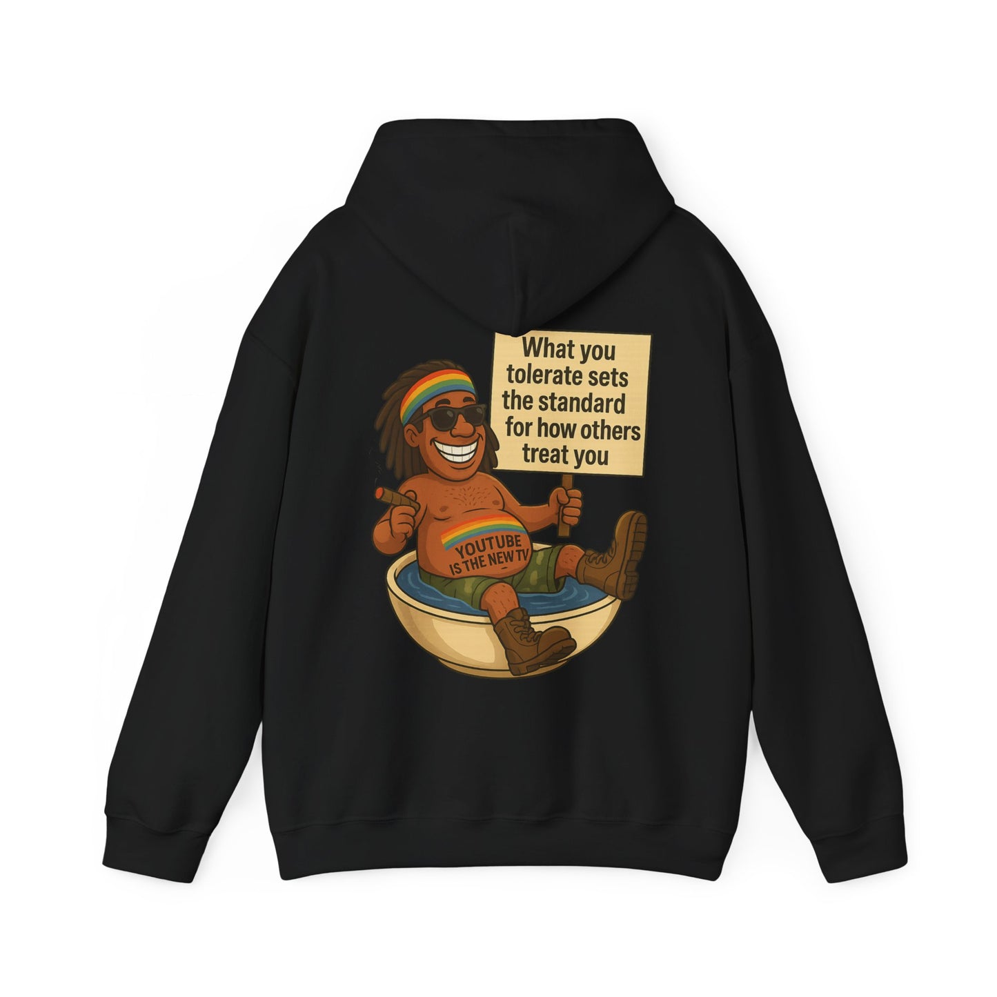 Inspirational Unisex Hoodie - "What You Tolerate Sets the Standard"