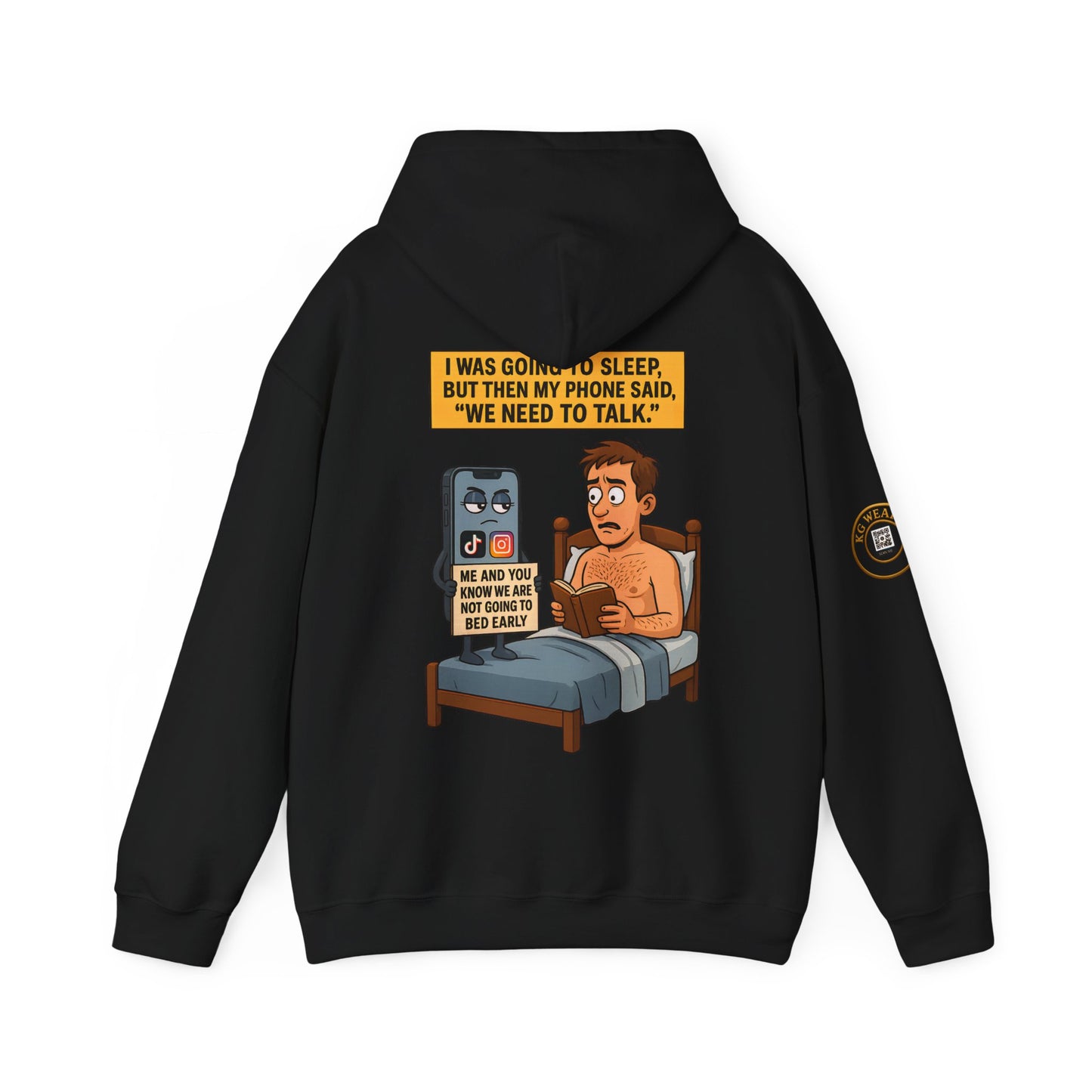 FUNNY UNISEX HOODIE FOR LATE NIGHT (PHONE) LOVERS