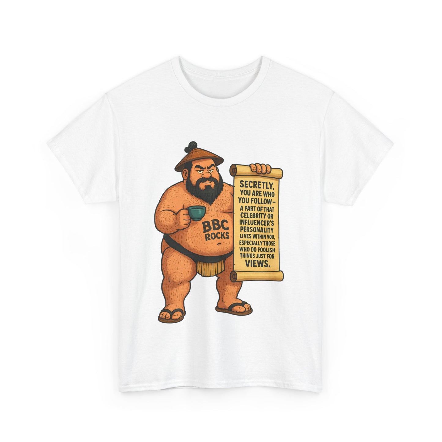 Funny Unisex Tshirt Heavy Cotton Tee - `CAREFUL WHO YOU FOLLOW'