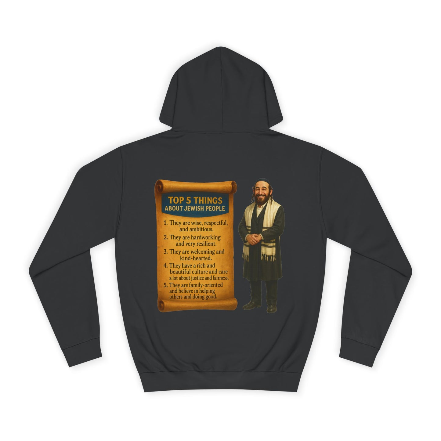A Friendly Unisex Hoodie with Jewish Pride Design (JEWISH)