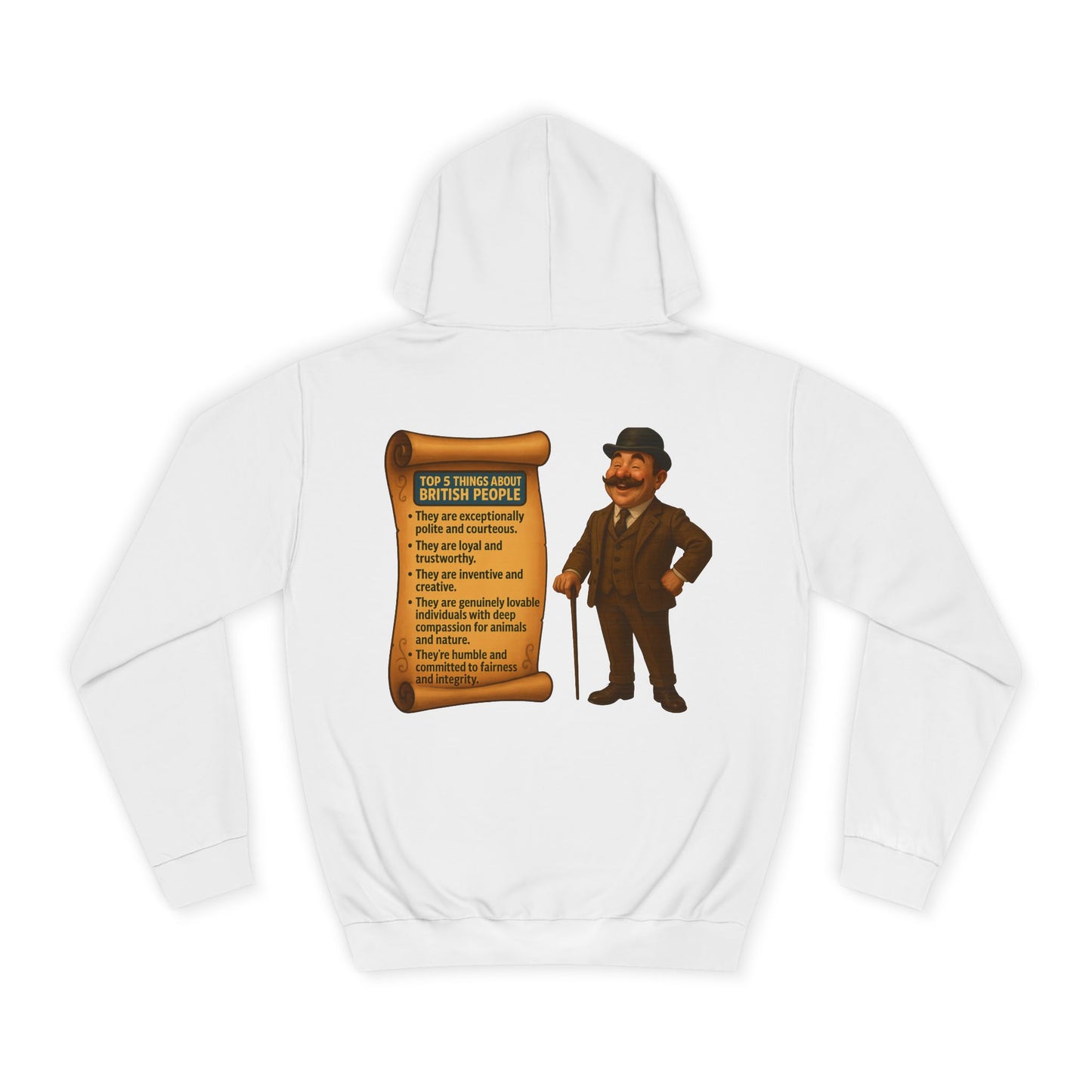 A Friendly Unisex Hoodie with British Pride Design (BRITISH)