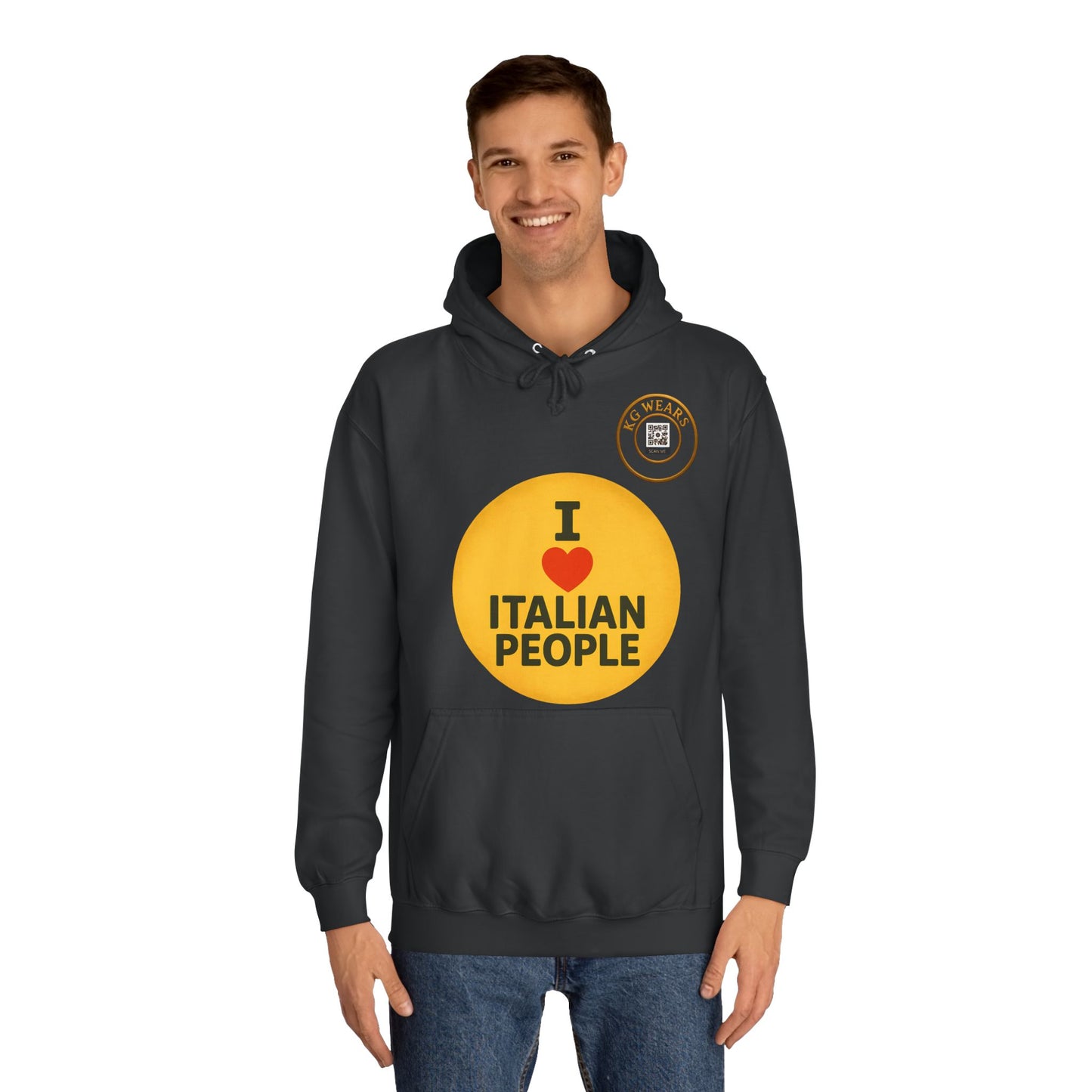A Friendly Unisex Hoodie with Italian Pride Design (ITALIAN)